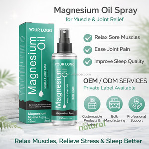 Aceite de Magnesio Orgánico Natural OEM en Aerosol para Aliviar Dolores de Cabeza, Aumentar la Energía, Mejorar el Sueño, Aliviar el Estrés, la Tensión Muscular y Promover la Relajación - Product Image 1