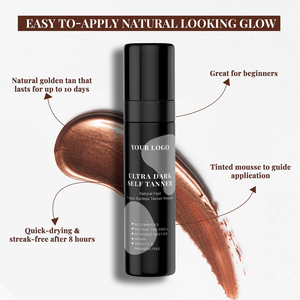 Mousse autobronzante sans soleil avec logo personnalisé, <span class=keywords><strong>bronzage</strong></span> corporel ultra violet foncé, faux <span class=keywords><strong>bronzage</strong></span>, <span class=keywords><strong>bronzage</strong></span> auto-bronzant, marque privée - Product Image 2