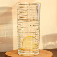 Prix d'usine Ménage Bar Hôtel Logo personnalisé Grande tasse à thé en verre Verres Tasse à eau en verre