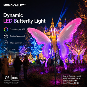 Momovalley Forêt Enchantée Déco Lumière <span class=keywords><strong>LED</strong></span> Papillon Changeant de Couleur pour <span class=keywords><strong>Mariage</strong></span>, Village Lumineux pour Extérieur, Paysage et Décoration de Noël - Product Image 2