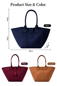 Bolsos de Mano Plegables, Impermeables y Duraderos de 1-1.9L, Tejidos con Tecnología Flyknit, para Mujer, Portátiles, Casuales, de Hombro, para Compras y Trabajo - Product Image 6