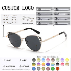 Gafas de sol tipo ojo de gato para mujer, lentes moradas con gradiente de borde completo, protección UV 100%, gafas de protección solar - Product Image 2