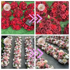 Chemin de table floral JC Blush Carnation, chemin de table à fleurs à tiges longues et denses - Product Image 3