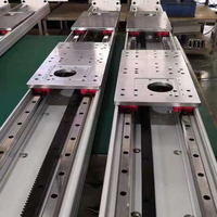 Table de guidage à double glissière à crémaillère, actionneur de scène motorisé robuste pour CNC, rail de guidage linéaire motorisé 1 kW 380V