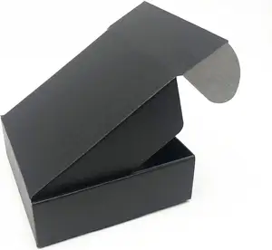 Oem Factory Custom Logo colore nero cartone ondulato imballaggio scatola di spedizione scatola di carta per abbigliamento regalo