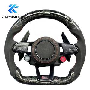 Volant en fibre de carbone chauffé forgé avec palettes de changement de vitesse pour <span class=keywords><strong>Audi</strong></span> <span class=keywords><strong>A4</strong></span> B7 B8 B8.5 B9 2014 2017 2018 2019 2020 <span class=keywords><strong>2022</strong></span> - Product Image 6