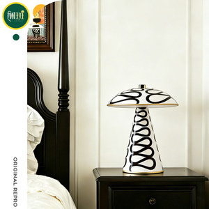 Mushroom Table <b>Lamp</b> Ceramic E27 LED <b>Switch</b> Control Night Light For Living Room Bedroom Study - Product Image 3
