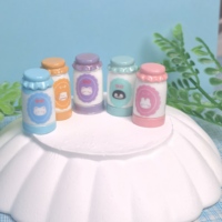 Abalorios de resina de 25*14mm con forma de biberón de animal simulado, cabujón de base plana para manualidades de scrapbooking, decoración de fundas de teléfono, llaveros y proyectos DIY