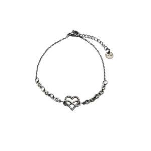 Fashion Charm <b>Bracelet</b> 316L Stainless Steel PVD Gold Plating Heart <b>Infinity</b> Design Women's Jewelry - Product Image 1