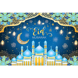 2,13x1,52m Eid Mubarak Muslimisches Kunst-Design Party-<span class=keywords><strong>Banner</strong></span> für Ramadan-Fotografie-Hintergrund oder Hochzeitsdekorationen - Product Image 3