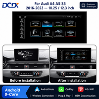 Écran tactile IPS 10,25 pouces Android 14 CarPlay sans fil pour Audi A4 A5 S5 2017 2016-2023, WIFI, système multimédia stéréo, GPS, récepteur de navigation