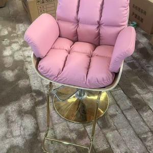 Sillón de Barbería Hidráulico de Lujo con Base Chapada en Oro, Venta al por Mayor, Asiento Resistente y Cómodo - Product Image 4