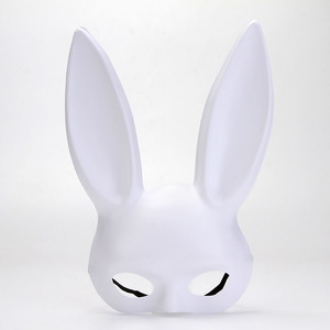 Coniglio bianco e nero maschera festa di Halloween orecchie lunghe panino Design decorazione in plastica - Product Image 4
