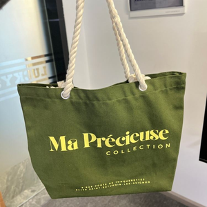 Grand sac fourre-tout en toile de coton (plus de 50 cm) avec poignée longue et bandoulière pour le yoga, l'usage quotidien et la plage – Vente en gros - Product Image 3