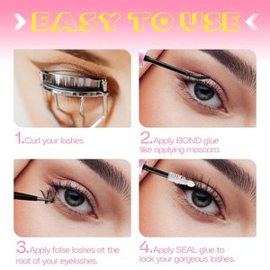Super Strong Hold <b>Lash</b> Glue Custom logo Professional Latex Free Waterproof Fast Dry Eyelash Glue Bond Seal <b>Cluster</b> <b>Lashes</b> Glue - Product Image 4
