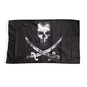 Bandeira de logotipo pirata 3x5 design livre