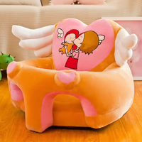 Fauteuil en peluche avec ailes d'ange, chaise d'apprentissage pour les enfants de 14 ans et plus, rembourrage en coton PP polyester, hauteur réglable de 31 cm à 50 cm