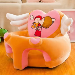 Canapé en peluche, chaise en peluche, chaise d'apprentissage avec ailes d'ange, canapé d'apprentissage en peluche pour enfants, chaise pour bébé - Product Image 4