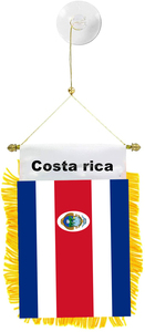 Costa Rica Drapeau Mini Bannière 4 "X 6" San Jose Avec Aspiration pour Automobile Education Assurance Agence de Voyage Agriculture - Product Image 5