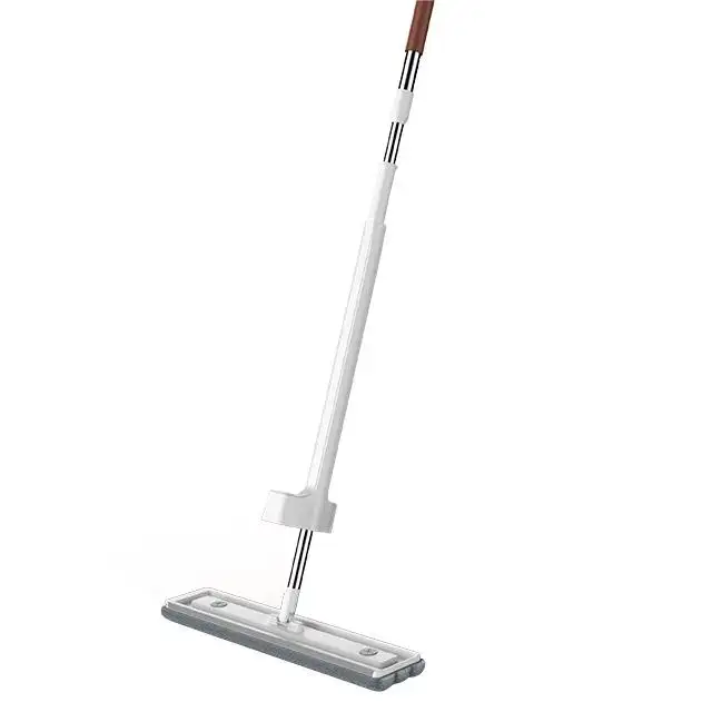 360 Degree Microfiber Self-Mop with Stainless Steel Handle Aluminum Pole Extensible Rectangle Shape Free Hand Wash Cleaning Mop