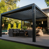 Pergola électrique imperméable de toit de persienne Bioclimatica 6x3 avec l'abat-jour de rouleau a mené les pergolas bioclimatiques en aluminium pour l'extérieur