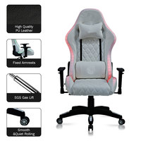 Fauteuil de Jeu LED Confortable Ergonomique Grand Vente en Gros avec Appuie-Tête Chaise de Gaming Vente Directe Usine