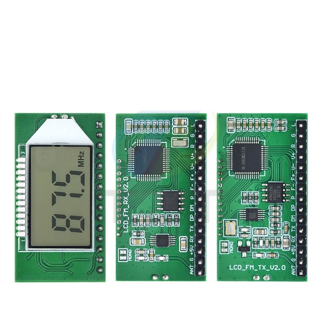 87-108MHZ Digital FM Receiver Module Radio Transmitter Wireless Microphone Stereo Board Digital Noise Reduction LCD Display