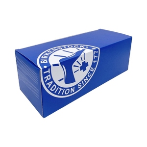 Boîte de papier de chaussure bleue de luxe avec illustrations détaillées de chaussures Boîtes de papier recyclables pour l'emballage de chaussure de marque - Product Image 2