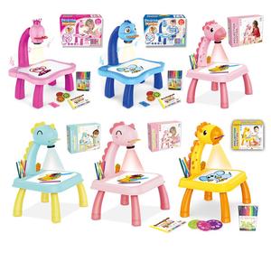 Sıcak yeni hayvan projektör projeksiyon boyama masa müzik eğitim sanat projektör oyuncaklar çocuklar Led çizim oyuncaklar - Product Image 1