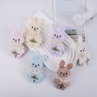 Nieuwe milieuvriendelijke non-woven vilt cartoon geborduurde opnaaibare kleine konijnen patches voor kleding DIY accessoires