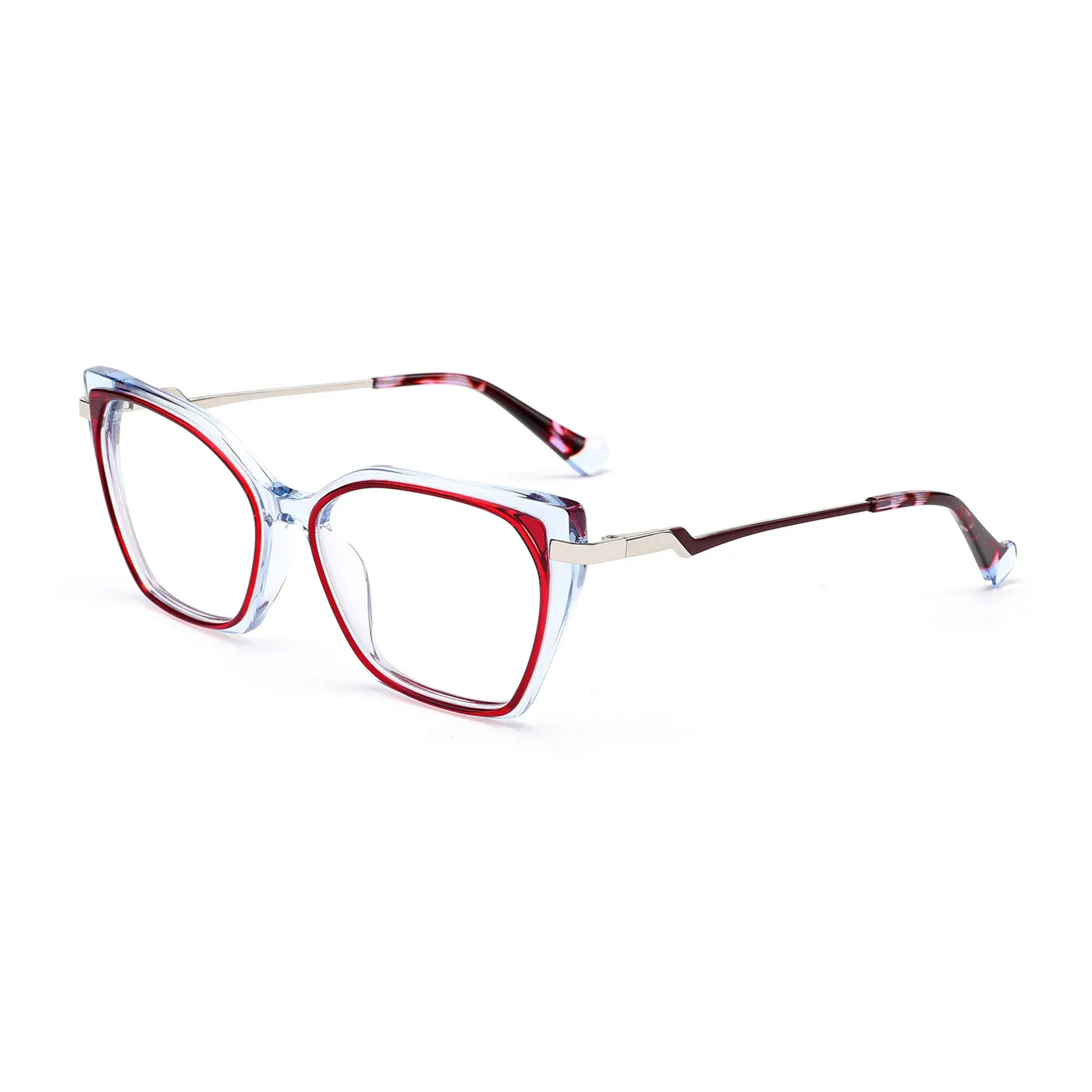 2024 Cat Eye Transparent Acetate Frame Fashion Glasses Frame Men's and Women's Colorful Optical Glasses Frame