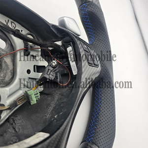 Volante in Fibra di Carbonio con Pelle Traforata e Cuciture <span class=keywords><strong>Blu</strong></span> per BMW E90, Prodotto Popolare - Product Image 5