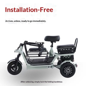 Nouveau vélo électrique pliable deux places, mini, pour adultes (hommes et femmes), parent-enfant, batterie lithium 48V, 20 km/h, moteur sans balais - Product Image 4