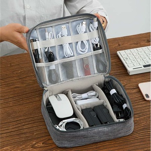 กระเป๋าเก็บของสำหรับเดินทางโพลีเอสเตอร์ ปิดด้วยซิป พอร์ต USB แบบพกพา มินิมอล ทุกฤดูกาล ขายส่ง - Product Image 2