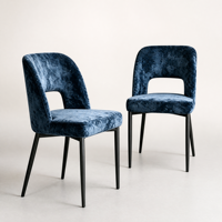 Chaise de salle à manger moderne en velours, chaise d'appoint à dossier ajouré, chaise de loisirs à pieds en métal noir pour salle à manger, cuisine, maison