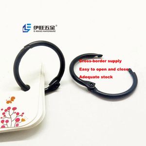 YIWANG 1 pouce noir métal feuilles mobiles livre reliure anneaux Index carte anneaux pour ordinateur portable - Product Image 1