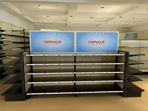Estantes de góndola usados rotativos/fijos de doble cara/de metal de alta calidad, estante de supermercado de acero de múltiples capas a precio de fábrica - Product Image 4