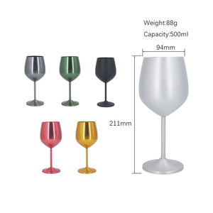 <strong>Wholesale</strong> 500ml Disposable Aluminum Cup Party Color Glasses <strong>Flute</strong> for Red Wine &amp; for <strong>Champagne</strong> Recyclable - Product Image 3