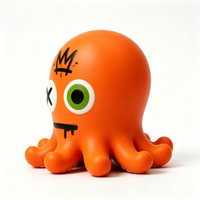 Promotion : Boîte Mystère Figurine PVC Personnalisée Pieuvre Orange – Art Toy Designer de Collection pour Décoration Intérieure