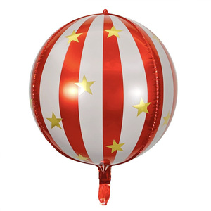 Globos Esféricos con Rayas de 22 Pulgadas, Globo Redondo 4D con Rayas para Decoración de Fiestas de Cumpleaños, Navidad y Carnaval - Product Image 4