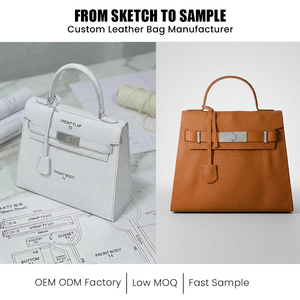 fábrica personalizada al por mayor bolsos de estilo de moda cuero genuino señoras bolso de hombro bolso de mano de las mujeres - Product Image 2