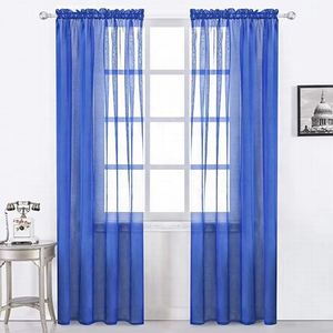 Beau rideau transparent de salon en lin de tissu de voile transparent à bas prix décoratif - Product Image 4