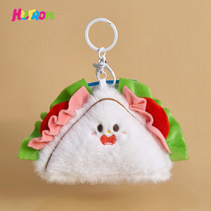 Hot Bán Phim Hoạt Hình <span class=keywords><strong>Mini</strong></span> Sang Trọng Keychain Mềm Cotton Thực Phẩm Sang Trọng Mặt Dây Chuyền Búp Bê Đồ Chơi Keychain - Product Image 1