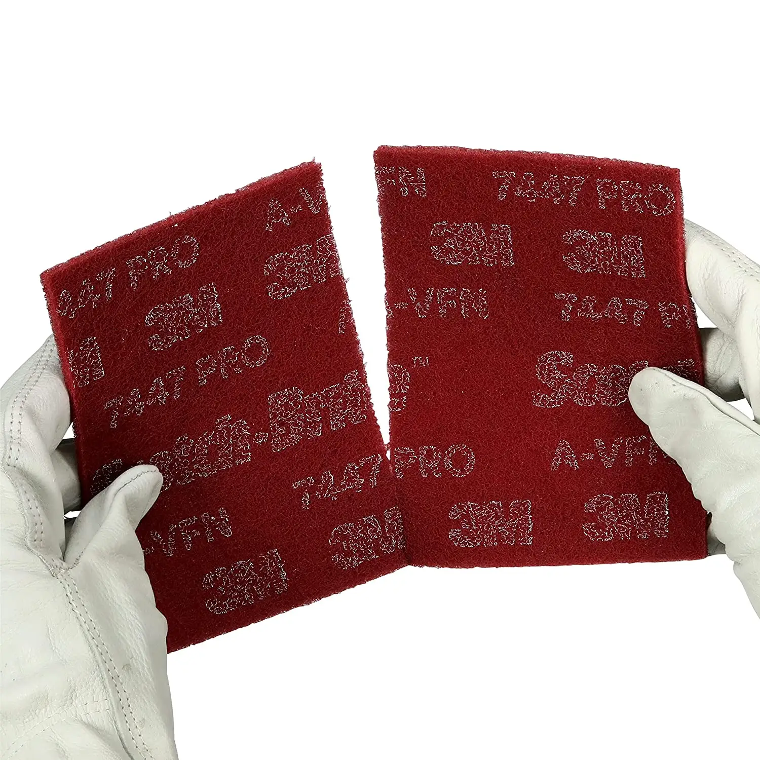 Tampon abrasif rouge en nylon 3M 7447 PRO, 6x9 pouces, pour le polissage et le meulage, 1 pièce