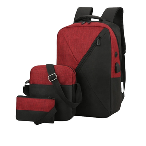 Wholesale New 3 PCS 1 Business Laptop Backpack Popular Fashion Style USB Feature Oxford Material Zipper Closure Polyester Lining