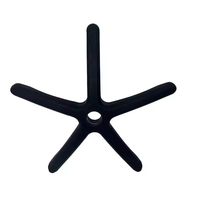 Pièces de chaise de bureau pivotantes en nylon noir de haute qualité, accessoires de bureau rotatifs en forme d'étoile
