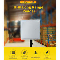 Lecteur UHF étanche à longue portée (12 à 25 m) pour contrôle d'accès, utilisé pour la gestion du stationnement, la logistique, l'entrepôt et la fabrication