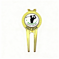 SY Wholesale Outil de réparation de divots de golf en alliage de zinc durable de haute qualité avec fourche à clip et marqueur de balle de golf personnalisé