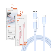 Aksesoris Ponsel SOMOSTEL BJ67 Kabel Pengisian Cepat Dual PD Stabil dengan Inti Tembaga Komposit dan Pelindung Multi Lapis untuk Laptop dan Ponsel