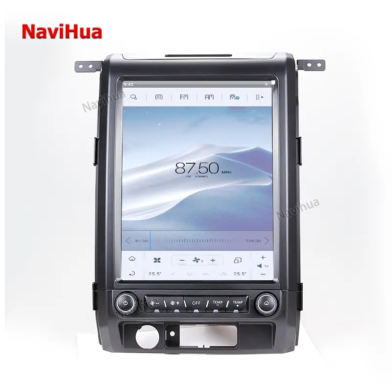 Navihua 13 Inch Vertical Touch Screen Radio DVD Player GPS Navigation Android Car Stereo for Ford F150 2009 - 2014